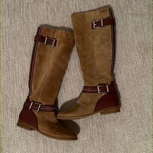 Alex Marie Tan/Brown Studded Boots